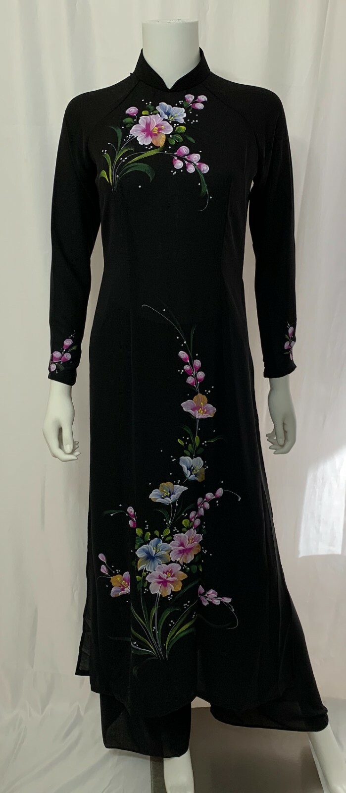 Vietnamese Traditional Ao Dai - Long Dress with Matching Pants