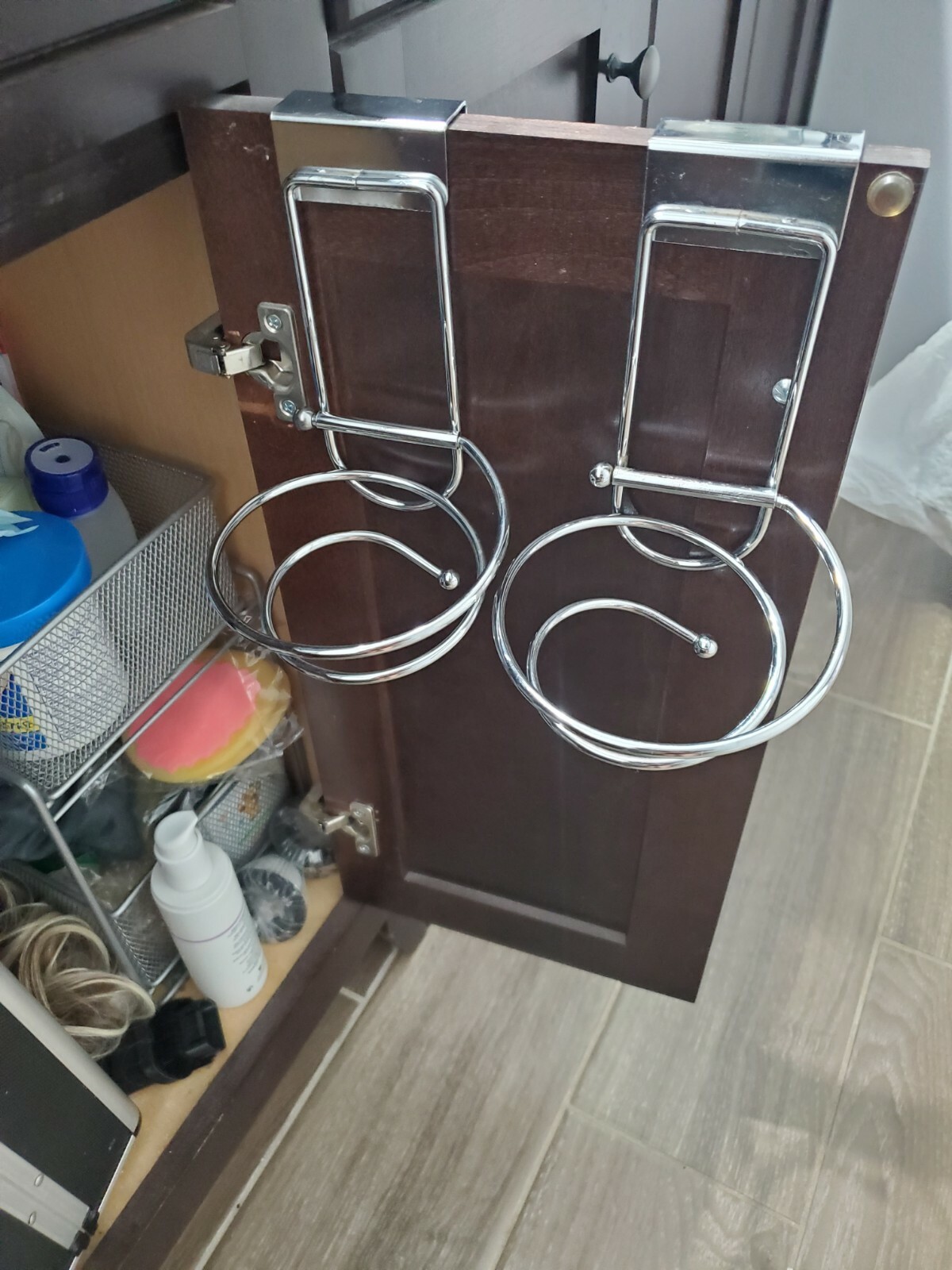 Cabinet Hair Dryer Holder Chrom