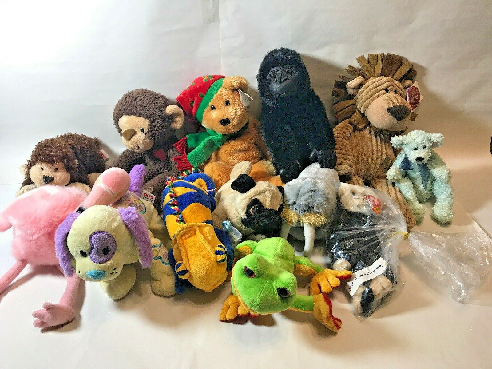 Stuffed Animal Plush Lot Gantz Gund Webkinz Car Ty Babies Discov