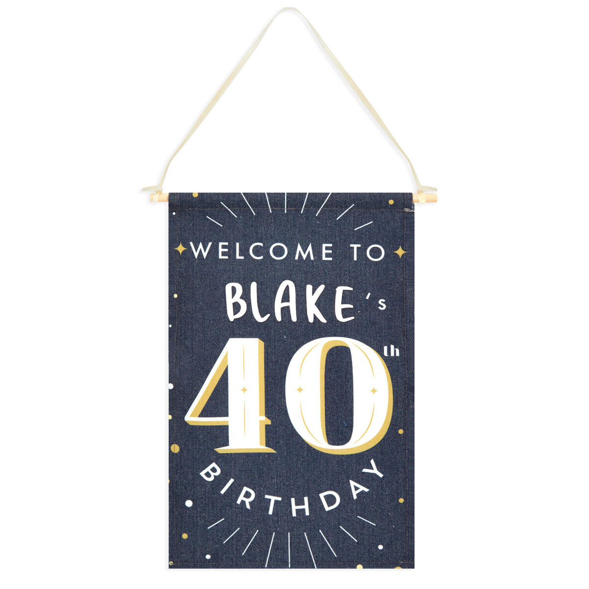 Personalized Welcome Sign for 30th Birthday Party with Stickers,