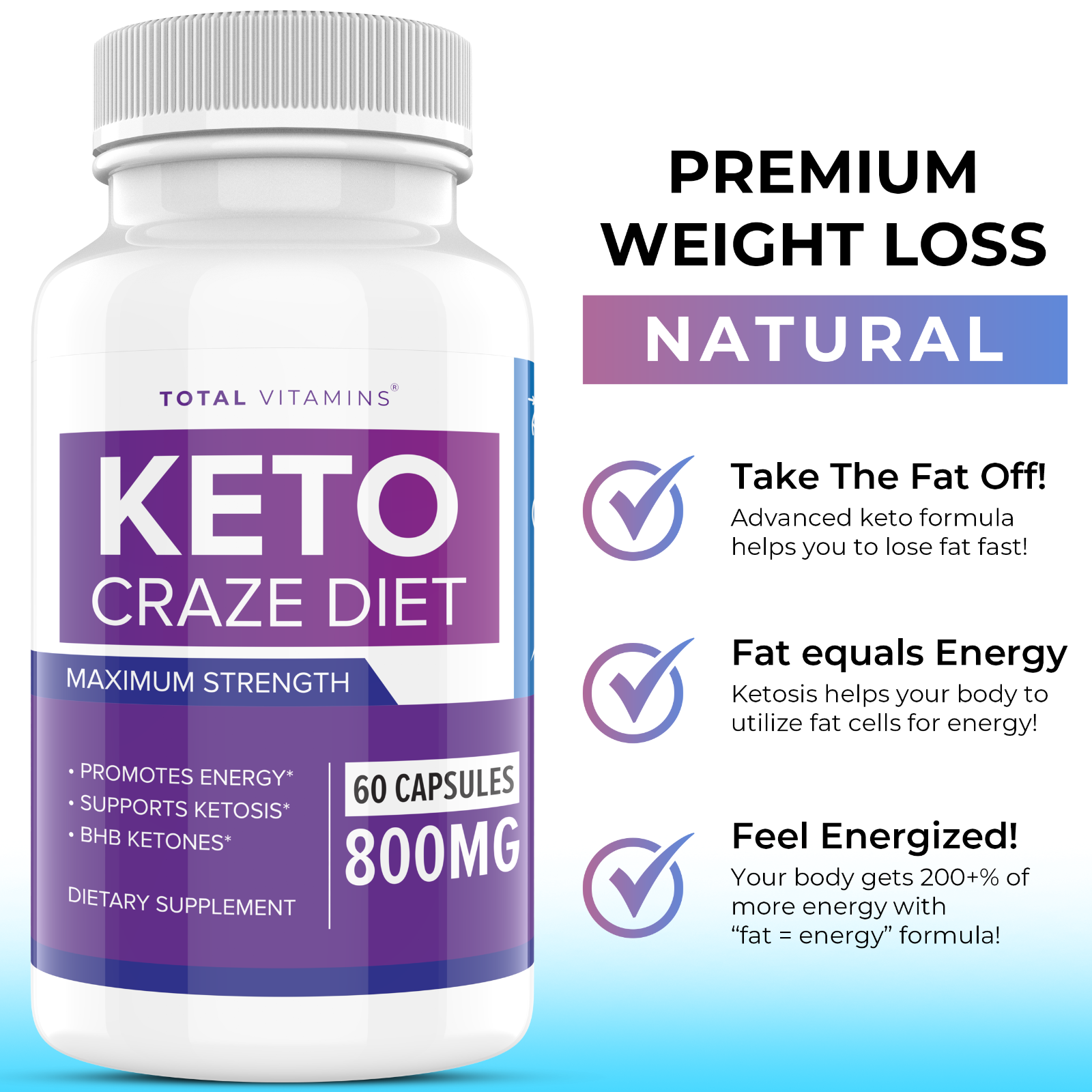 Keto Craze Diet Pills Ultra Advanced Weight Loss 1500 Burn Fat F