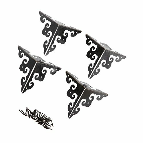 Dophee 4Pcs Vintage Metal Edge Safety Guard Corner Cover Bumpers