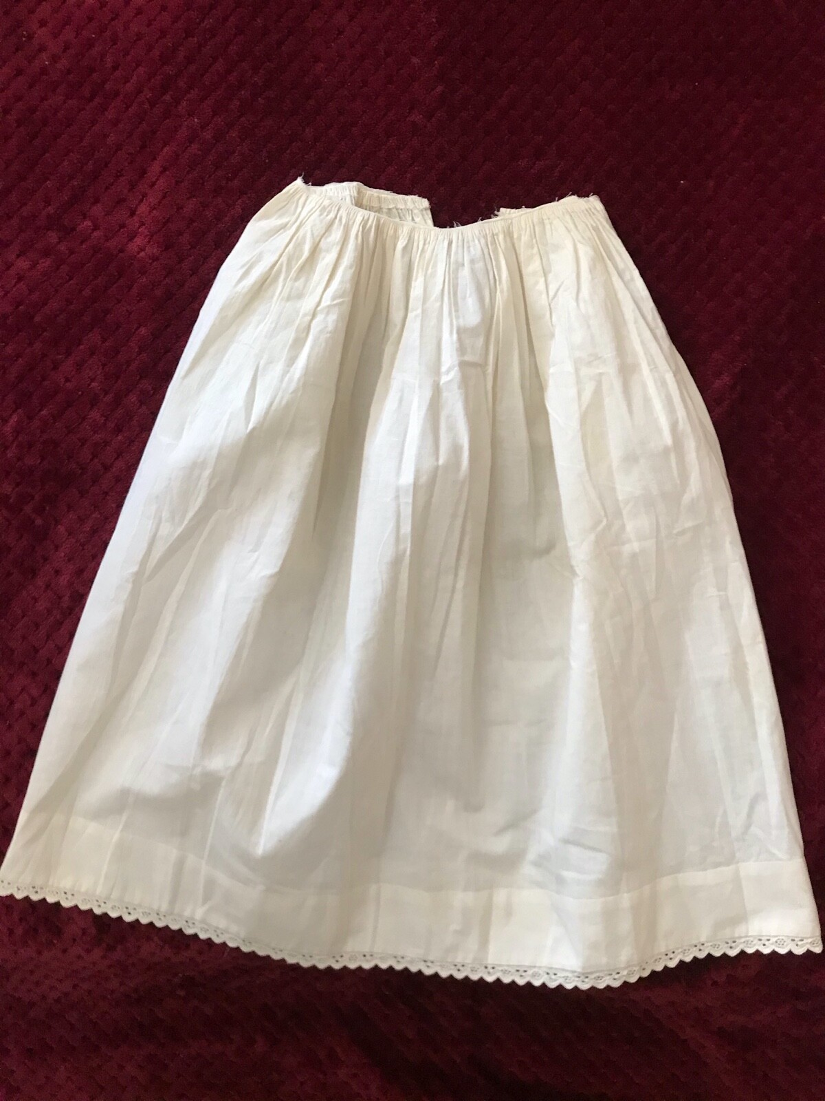 ANTIQUE Layette - Victorian BABIES SKIRT with handmade embroider